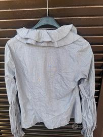 Camicia Benetton Volant e Maniche a Sbuff S-M