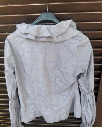 Camicia Benetton Volant e Maniche a Sbuff S-M