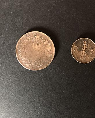 2 monete - 5 e 10 centesimi - 1894 e 1922