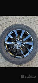 Set gomme e 4 cerxhi in lega Audi 15 Nero lucido