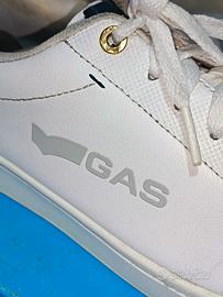 Sneakers bianche da uomo con logo laterale Gas Sam