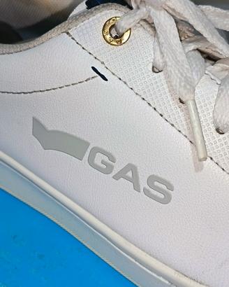 Sneakers bianche da uomo con logo laterale Gas Sam