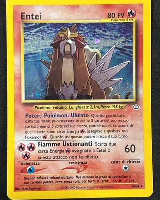 Pokémon Entei 6/64 Holo Neo Revelation Ita WOTC