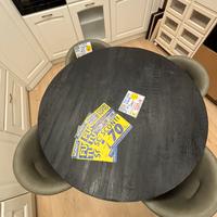 Tavolo legno antracite (diametro di 130 cm)