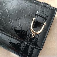 Portafogli donna vernice nera Gucci