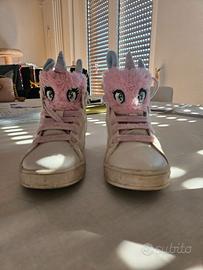 Scarpe Geox Skylin Girl Light Up, Sneakers alte 28