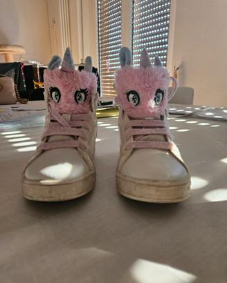 Scarpe Geox Skylin Girl Light Up, Sneakers alte 28