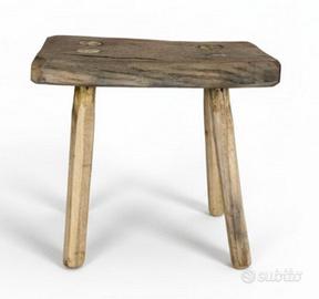 Sgabello - Legno, Quercia antiquariato