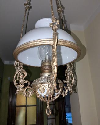 LAMPADARIO SALISCENDI LAMPADA PETROLIO FINE 800