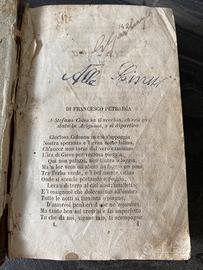 Antico libro Poesie Italiane
