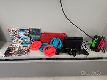 Nintendo switch + 6 giochi e accessori