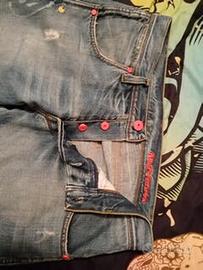 jeans ricamati vintage Arancia Meccanica tg 33