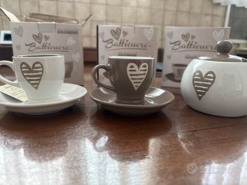 Tazzine caffe batticuore brandani + zuccheriera
