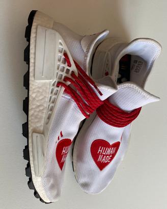 Adidas NMD HU Pharrell Human Made Bianco Rosso 44