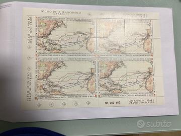 Foglietto emesso da SMOM anno 1992