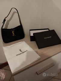 Borsa Saint Laurent Nera Effetto Coccodrillo Nuova