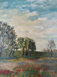 Paesaggio olio su tela