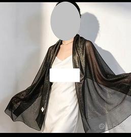 Stola elegante nera con lurex – cerimonia