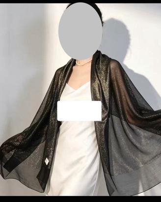 Stola elegante nera con lurex – cerimonia