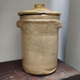 ANTICA BURNIA SALATOIO SICILIANO VASO ORCIO 1800