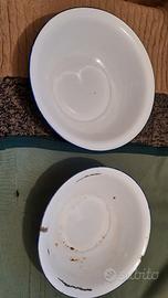 Coppia bacinelle smaltate