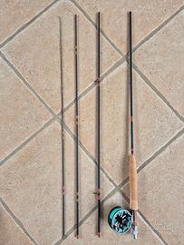 Kit canna da pesca a mosca ninfa 10" #2/3