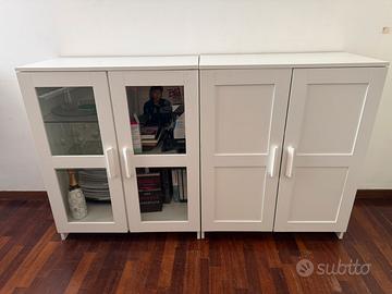 Coppia mobili credenza IKEA BRIMNES bianchi