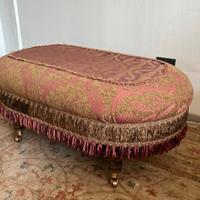 Pouf tessuto cotone rosso