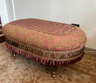 Pouf tessuto cotone rosso