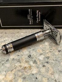 RASOIO DI SICUREZZA EDWIN JAGGER NERO CROMO NUOVO