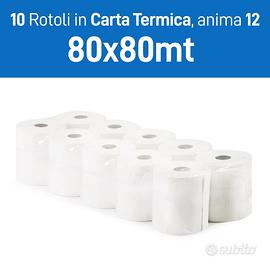 10 Rotoli in Carta Termica 80x80 mt | SPED. GRATIS