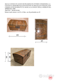Baule in legno di frassino 1900