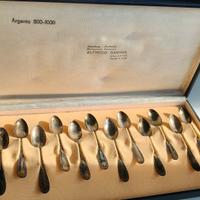 argento 800 12 cucchiaini grammi totale 108 g