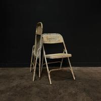 4 sedie pieghevoli in acciaio anni 50