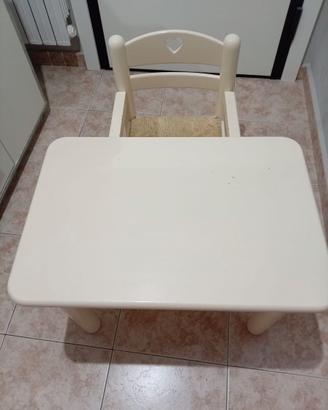 Tavolino con sedia per bambini