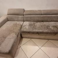 Divano con penisola, letto e contenitore