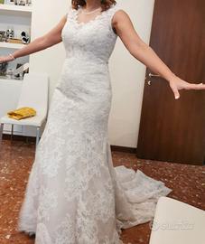 Abito da Sposa pizzo avorio sirena