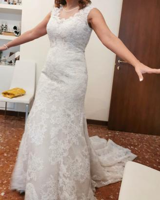 Abito da Sposa pizzo avorio sirena