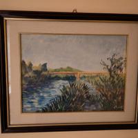 Lotto quadri dipinti ad olio su tela XX secolo