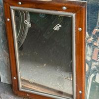 Specchio da treno d’epoca logo FS anni ‘50.