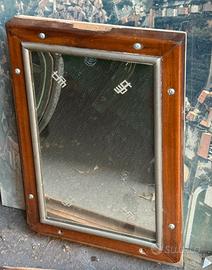 Specchio da treno d’epoca logo FS anni ‘50.