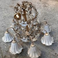 Due lampadari antichi in vetro di  Murano