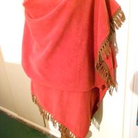 mantella Tecnica nuova pile con frange