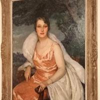 Dipinto Vittorio Gussoni,  ritratto ad olio, 1939.