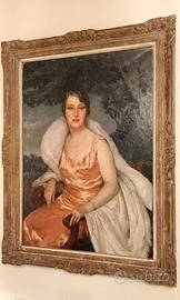 Dipinto Vittorio Gussoni,  ritratto ad olio, 1939.