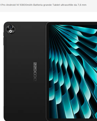 Tablet 12" sottile 10800mAgH 20GB ram e 512GB mem