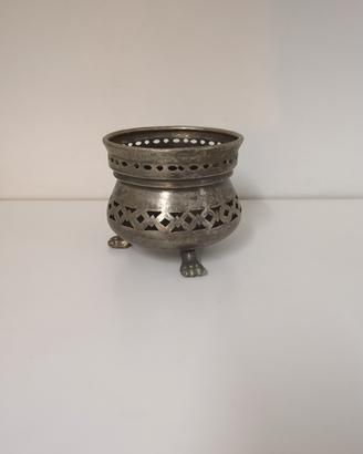 Vaso centrotavola peltro Mauritius vintage