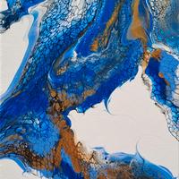 quadro astratto fluid art