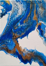 quadro astratto fluid art