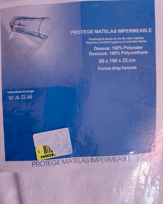 Coprimaterasso singolo impermeabile 90×190 cm
